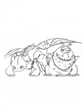 Раскраска Как приручить дракона - рисунок №30