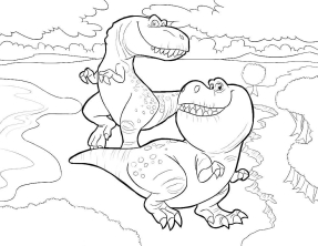 Раскраска Хороший динозавр - рисунок №14