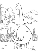 Раскраска Хороший динозавр - рисунок №20
