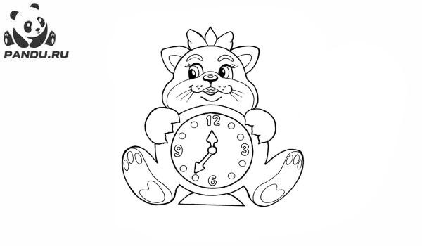 Раскраска Часы и время. Раскраска часы - рисунок №21
