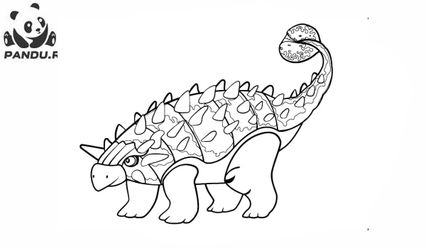 Раскраска Динозавр. Анкилозавр