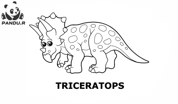 Раскраска Динозавр. Трицератопс