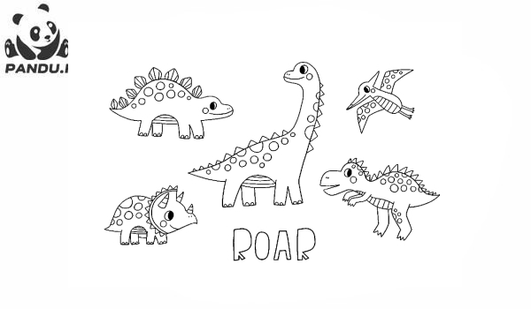 Раскраска Динозавр. Различные виды динозавров