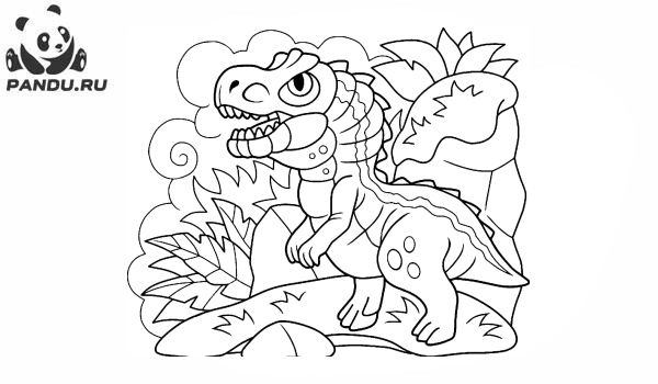 Раскраска Динозавр. Картинка Аллозавр для детей