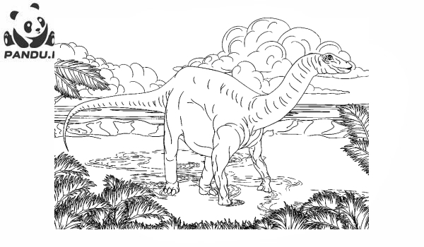 Раскраска Динозавр. Динозавр на охоте