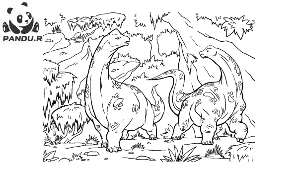 Раскраска Динозавр. Брахиозавр