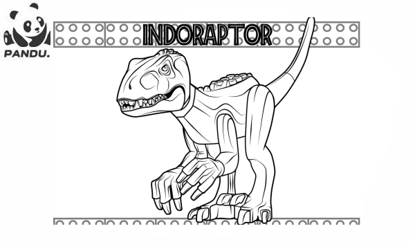 Раскраска Динозавр. Лего Индораптор