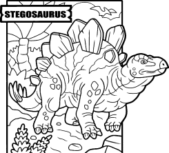 Стегозавр с шипами на спине