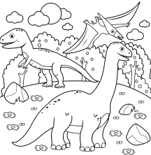 Три вида динозавров