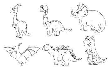 Шесть динозавров