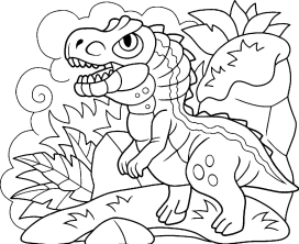Картинка Аллозавр для детей