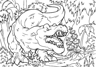Динозавр с огромными зубами