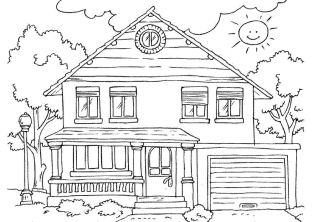 Раскраска дом - рисунок №16