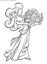 Мег с букетом цветов