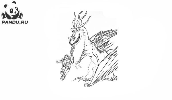 Раскраска Как приручить дракона 2. Раскраска Как приручить дракона - рисунок №32