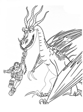 Раскраска Как приручить дракона - рисунок №32