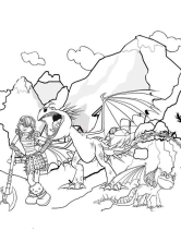 Раскраска Как приручить дракона - рисунок №4