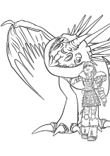 Раскраска Как приручить дракона - рисунок №48