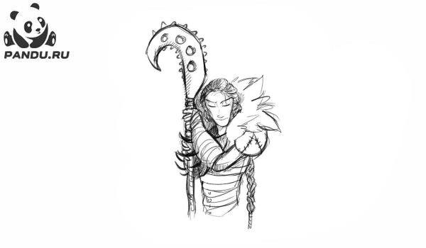 Раскраска Как приручить дракона 3. Валка — мама Иккинга и жена Стоика Обширного.