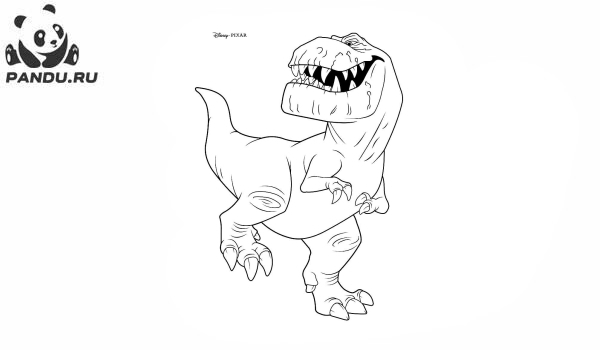 Раскраска Хороший динозавр. Раскраска Хороший динозавр - рисунок №11