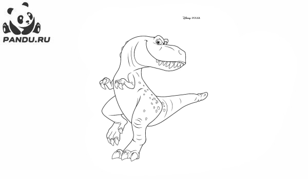 Раскраска Хороший динозавр. Раскраска Хороший динозавр - рисунок №12