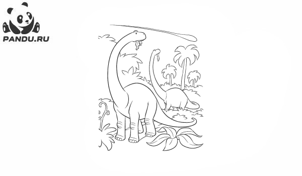 Раскраска Хороший динозавр. Раскраска Хороший динозавр - рисунок №15