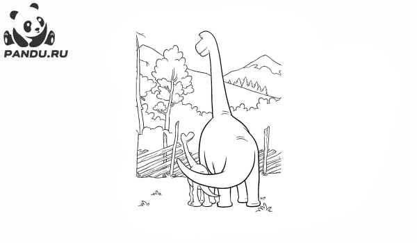 Раскраска Хороший динозавр. Раскраска Хороший динозавр - рисунок №20