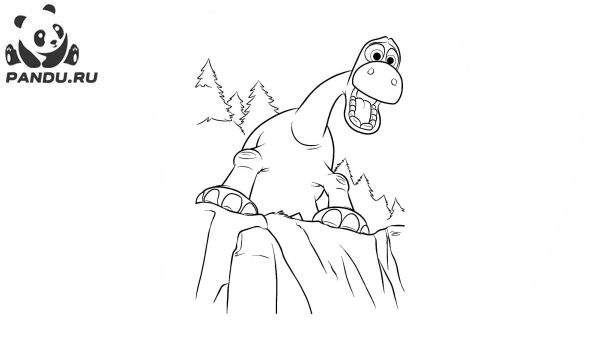 Раскраска Хороший динозавр. Раскраска Хороший динозавр - рисунок №21