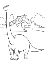 Раскраска Хороший динозавр - рисунок №16