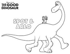 Раскраска Хороший динозавр - рисунок №5
