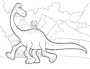 Раскраска Хороший динозавр - рисунок №8