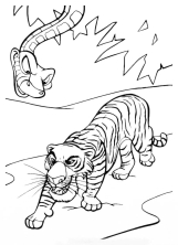 Змея и тигр из мультфильма Книга Джунглей