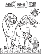 Король Лев раскраска для детей
