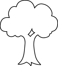Шаблон дерева для детского сада