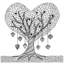 Дерево в форме сердца