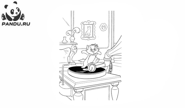 Раскраска Коты Аристократы. Раскраска Коты аристократы - рисунок №39