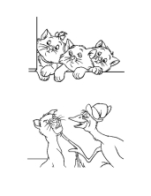 Раскраска Коты аристократы - рисунок №15