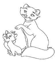 Раскраска Коты аристократы - рисунок №16