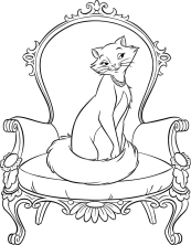 Раскраска Коты аристократы - рисунок №23