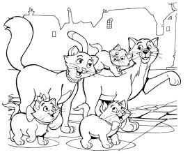 Раскраска Коты аристократы - рисунок №25