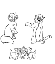 Раскраска Коты аристократы - рисунок №27
