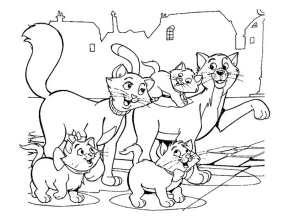 Раскраска Коты аристократы - рисунок №35