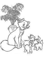 Раскраска Коты аристократы - рисунок №8