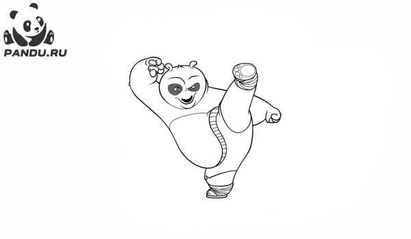 Раскраска Кунг-фу панда. Раскраски Кунг-фу панда - рисунок №17