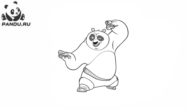 Раскраска Кунг-фу панда. Раскраски Кунг-фу панда - рисунок №18