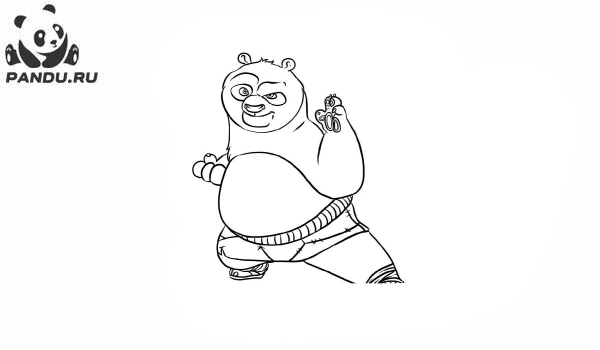 Раскраска Кунг-фу панда. Раскраски Кунг-фу панда - рисунок №27