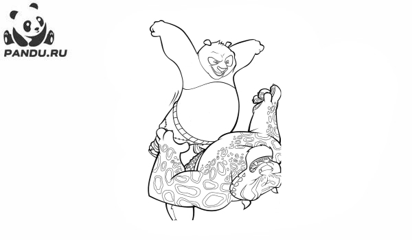 Раскраска Кунг-фу панда. Раскраски Кунг-фу панда - рисунок №33