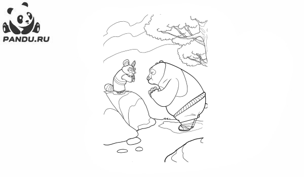 Раскраска Кунг-фу панда. Раскраски Кунг-фу панда - рисунок №37
