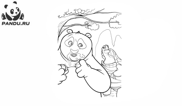 Раскраска Кунг-фу панда. Раскраски Кунг-фу панда - рисунок №42