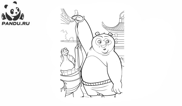 Раскраска Кунг-фу панда. Раскраски Кунг-фу панда - рисунок №43